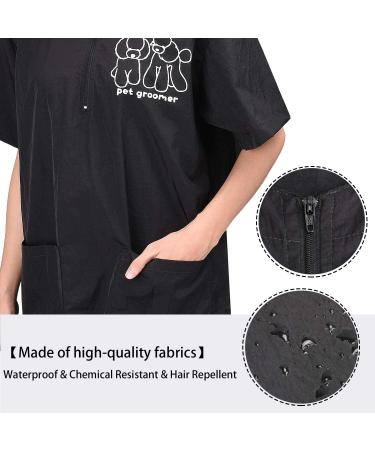 No Lifting Short-Sleeved Waterproof Pet Grooming Uniform for Men - Antistatic 2 Pockets Size M - Ideal for Dog Groomers & Cosmetologists (Pack of 1) - Buy Online on SooperMarket.com