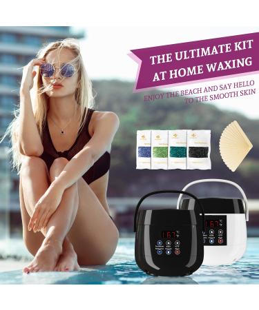 Home Digital Waxing Kit for Coarse Hair Removal - Hard Wax Warmer for Women and Men - Includes Premium Wax Beans and Applicator Sticks - White - Buy Online on SooperMarket.com