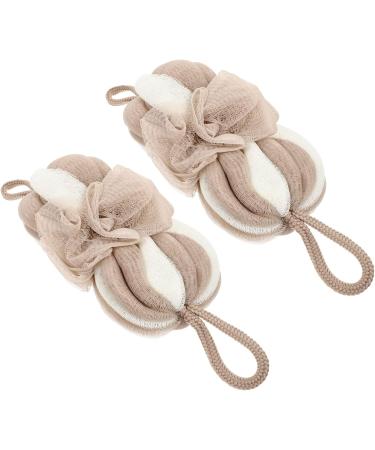 KALLORY 2pcs Long Bath Flower Foaming Bath Ball - Baby Bath Sponge Scrubber & Shower Supplies for Soft Skin Care (20x10cm - Buy Online on SooperMarket.com
