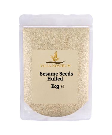 White (Hulled) Sesame Seeds 1kg by Villa Nostrum