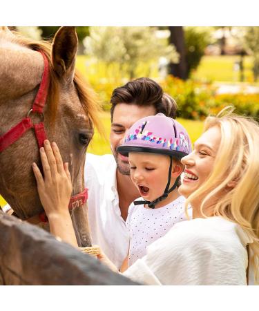 Xiaozxwlhq Adjustable Kids Equestrian Helmet - Small Pink | Horse Riding Protective Gear - Buy Online on SooperMarket.com
