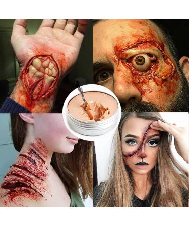 Yeweian Fake Blood Scar Wax SFX Makeup Kit - Halloween Stage Monster Zombie Vampire Special Effects - Coagulated Blood Gel - 50g - Buy Online on SooperMarket.com