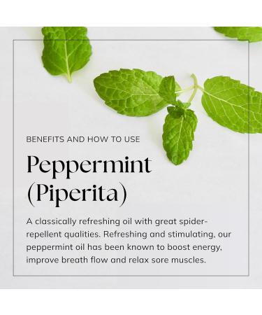 Nikura Peppermint Essential Oil 50ml - 100% Pure Natural Oil for Hair Care, Spider Repellent, and Energy Boost - Vegan & UK Made - Buy Online on SooperMarket.com