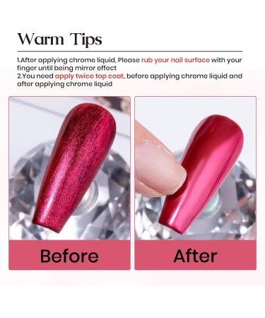 MIZHSE Nail Glitters Chrome Powder | Shiny Magic Mirror Effect | Soak off UV LED 10ml | DIY MJY007 - Buy Online on SooperMarket.com