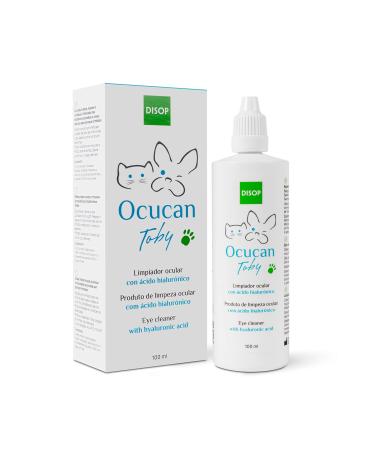 Ocucan Eye cleanser with Hyaluronic Acid for Dogs and Cats. Removes Rheum and Dirt Gently and Naturally. Prevents the Appearance of Stains under Eyes (100 ml)
