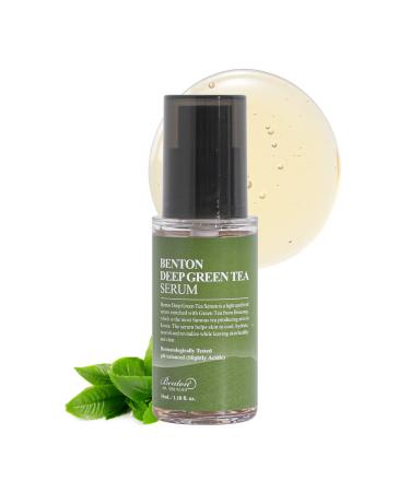 BENTON Deep Green Tea Serum 30ml (5.07 fl.oz.) - Nourishing & Hydrating Facial Serum for Oily and Sensitive Skin Skin Soothing & Clearing