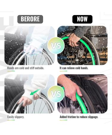 Wheelchair Wheel Covers Wheelchair Push Rim Covers Wheelchair Push Rim Covers Non-Slip Wear-Resistant Hand Push Cover Improve Grip and Traction(Green 22 inches) 22 inches Green - Buy Online on SooperMarket.com