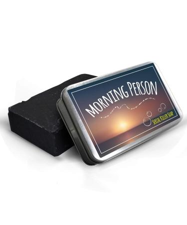 Shop Morning Person Serial Killer Soap - Handcrafted Black Soap with Activated Charcoal for Men & Women - Made in the USA - International Shipping Available - Buy Online on SooperMarket.com