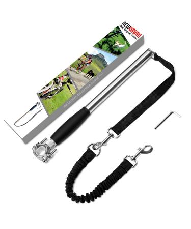 Newurbban - dog leash - simple installation distance - free -handed dog bike - training line - for training - jogging - cycling and outdoor - safe with pets steel and black handle