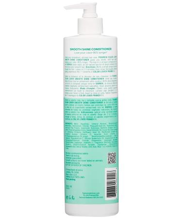 Framesi Color Lover Smooth Shine Conditioner - Sulfate Free with Coconut Oil & Quinoa - 16.9 Fl Oz - For Color Treated Hair - Buy Online on SooperMarket.com