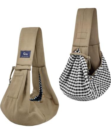 Buy Hand-Free Khaki Pet Carrier Bag - Breathable Cotton Travel Bag for Dogs & Cats - Buy Online on SooperMarket.com