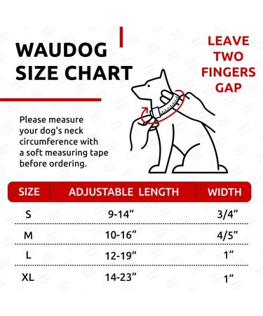 Waterproof Adjustable Dog Collar for Big Medium & Small Dogs | Waudog - Buy Online on SooperMarket.com