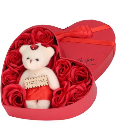 Soap Rose Gift Box Heartshaped Home Decorations Romantic Soft Bath Flower Soap for Valentine's Day Birthday Anniversary - Buy Online on SooperMarket.com