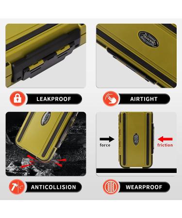 TRUSCEND Small Green Fishing Tackle Box Organizer | Waterproof & Airtight Storage Container with Adjustable Dividers | Ideal for Lures and Gear - Buy Online on SooperMarket.com
