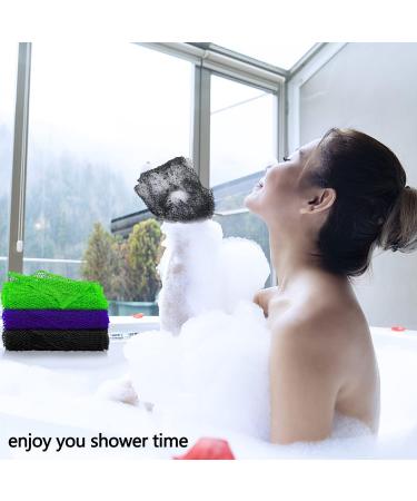 African Net Soft Bath Sponge Set for Exfoliating and Smoothing Skin - 3 Piece Back Scrubber & Long Shower Net for Daily Use - Buy Online on SooperMarket.com