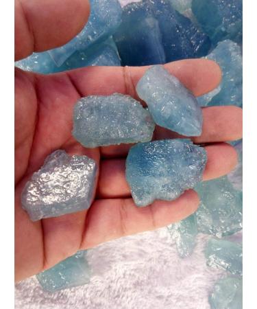 Natural Crystal Rough 1pc Rough Aquamarine Raw Stone Natural Crystal Reiki Gemstone Specimen - Buy Online on SooperMarket.com
