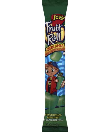 0.75oz Jovy Fruit Roll Snack, Green Apple (16 Single Packets Per Order)