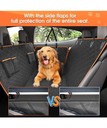 Waterproof Dog Car Seat Cover | Scratchproof Pet Hammock with Side Flaps | Washable Nonslip Backseat Protector for Cars, Trucks, SUVs - Grey - Buy Online on SooperMarket.com