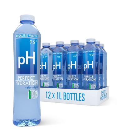 Perfect Hydration 9.5+ pH Electrolyte Enhanced Drinking Water, 33.8 Fl Oz (Pack of 12)