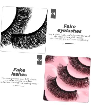 Anneome 10 Pairs Fake Eyelashes Faux Lashes Natural False Lashes False Eyelashes Natural Look Iron on Patches Women Natural Eyelashes Women Lashes Girl 7d Fiber Russia - Buy Online on SooperMarket.com