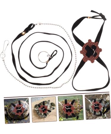 FOMIYES Turtle Leash Turtle Toys for Aquatic Turtles Turtle Harness Strap Small Pets Training Animals Harness Strap Live Turtle Tortoise Chest Collar Rope Leather Accessories Outdoor 120X0.8X0.2cm Black - Buy Online on SooperMarket.com