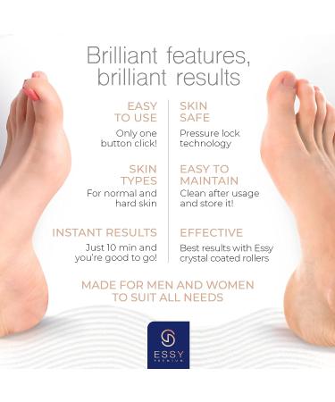 Essy Electric Foot Callus Remover Kit - Dead Skin Remover for Feet & Pedicure Tool - Buy Online on SooperMarket.com