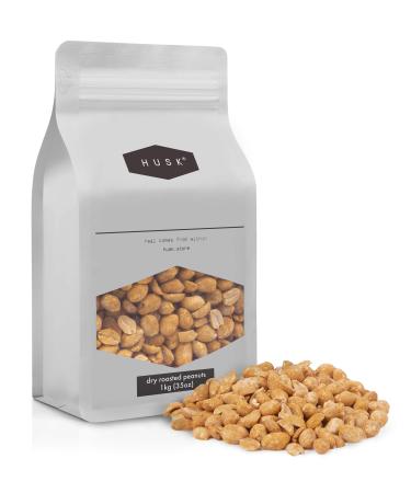 1KG Dry Roasted Peanuts by Husk - Resealable Pouch