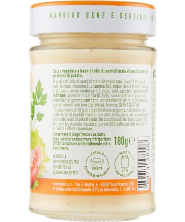 Cuore Italian Mayonnaise Vegetable Based Condiment 180g No Eggs! Vegan! - Buy Online on SooperMarket.com