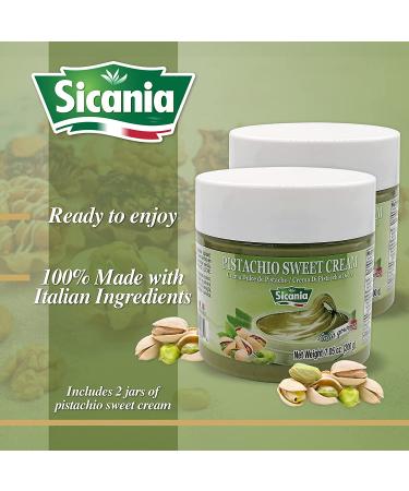 Sicania Sicilian Pistachio Cream Spread 200g | All-Natural, Gluten-Free, Gourmet Italian Recipe | Ideal for Desserts, Baking & Breakfast | Smooth Texture | Perfect Gift for Foodies - Buy Online on SooperMarket.com