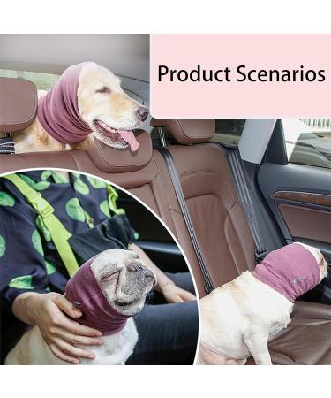 Dog Snood Dog Earmuff for Dog Neck Dog Head Wrap Pet Ears Warmer for Noise Protection Pink Elastic Dog Ear Covers for Shower Grooming Anxiety Relief Ear Defenders Noise for Puppy - Buy Online on SooperMarket.com
