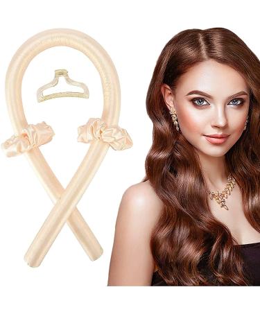 Heatless Curlers Headband Heatless Curls No Heat Wave Hair Curlers Styling Tools for Long Medium Hair Hair Curlers Make Hair Soft and Shiny(Yellow)