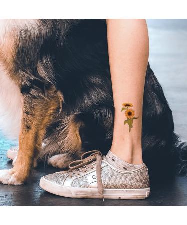 Oottati Waterproof Temporary Tattoo Stickers - 9 Sheets | Tulip, Sunflower, Rose, Nasturtium, Chrysanthemum Designs - Buy Online on SooperMarket.com