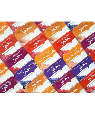 Jam Marmalade Individual Assorted Single Portions Mixed Flavours Selection (18 Portions) - Buy Online on SooperMarket.com