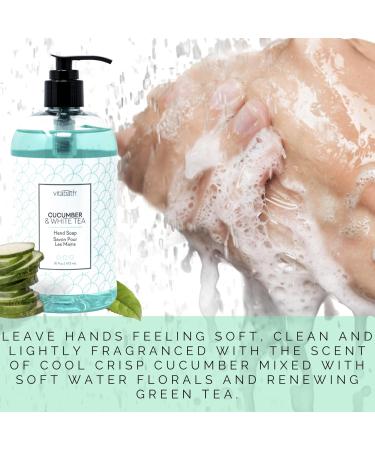Vitabath Cucumber & White Tea Liquid Hand Soap - 16 fl oz 4-Pack | Soothing Moisturizing International Shipping Available - Buy Online on SooperMarket.com