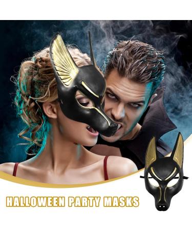 Magiclulu Anubis Mask - Egyptian Costume & Cosplay | Classic Venetian Men's Masquerade & Halloween Party Mask - Buy Online on SooperMarket.com