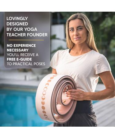 Large 13 inch Yoga Wheel for Back Pain Relief and Muscle Massage - Back Stretcher for Spine Stress Relief - Nude Moon Design - Buy Online on SooperMarket.com
