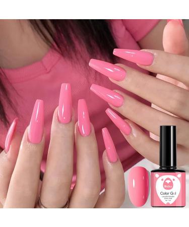 Pink Gel Nail Polish Nail Varnish Set 3 Colors Nude Peach Light Pink Coral Gel Nail Polishes Sets Natural Pale Pink Hot Pink Soak off UV/LED Gel for Christmas DIY Manicure Home Salon Nail Art - Buy Online on SooperMarket.com