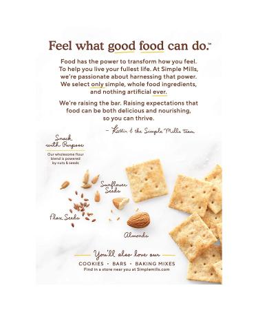 Simple Mills Almond Flour Crackers Snack Packs - Gluten-Free, Vegan, Healthy Snacks - Fine Ground Sea Salt, 4.9oz (Pack of 3) - Buy Online on SooperMarket.com