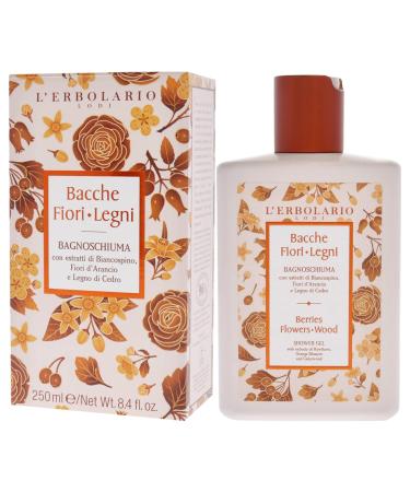 L'Erbolario Berries Flowers Wood Shower Gel - Refreshing & Perfumed Body Wash - Gently Cleanses & Invigorates Skin - 8.4 oz - Buy Online on SooperMarket.com