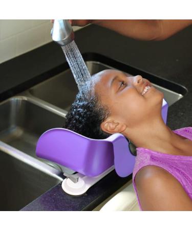 Shampoo Buddy Portable Hair Wash Basin for Kids - Tear-Free Hair Washing Basin for Children, Toddlers, Teens - Use on Bathtub or Sink (Purple) - Buy Online on SooperMarket.com