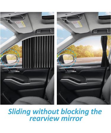 ZATOOTO Magnetic Car Side Window Sunshade Set - 4PCS Black | UV Protection & Privacy Curtains for Baby | Blackout Car Window Shade - Buy Online on SooperMarket.com
