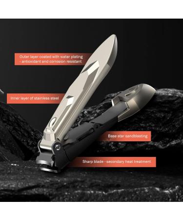 BEZOX Heavy Duty Nail Clippers with Catcher - Ergonomic Lever for Impeccably Manicured Fingernails and Toenails - Champagne - Buy Online on SooperMarket.com