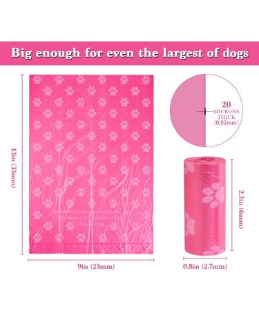 JBBFCAN Dog Poo Bags 240 Pink Large Poop bags with Dispenser Super Strong 100% Leak Proof Poo bags dogs rolls with Corn Starch Compostable Pink 240 count (Pack of 1) - Buy Online on SooperMarket.com