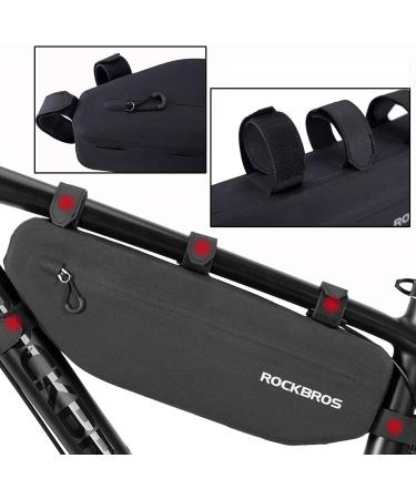 ROCKBROS Waterproof Bicycle Frame Bag - 3L Triangle Bag - Black | Durable & Lightweight Cycling Accessory - Buy Online on SooperMarket.com