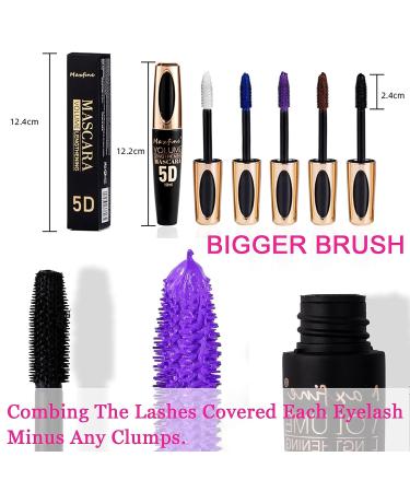 MIESCHER Brown Waterproof Mascara - Long Lasting 5D Silk Fiber Lash Mascara for Volumizing, Lengthening, and Defining Eye Lashes - Buy Online on SooperMarket.com