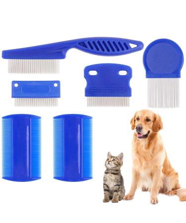 Premium 6-Part Pet Grooming Massage Comb Set for Cats & Dogs - Effective Flea Lice & Tick Removal Tools - Buy Online on SooperMarket.com