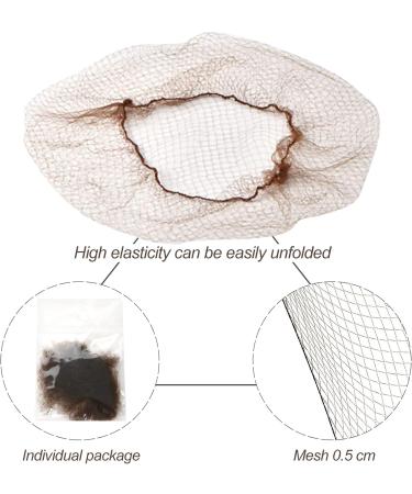 Sularpek Hair Nets 24PCS - Invisible Bun Nets 50cm - Elastic Edge Mesh Hair Nets for Women with 10PCS U Shaped Hair Pins - Light Brown - Buy Online on SooperMarket.com