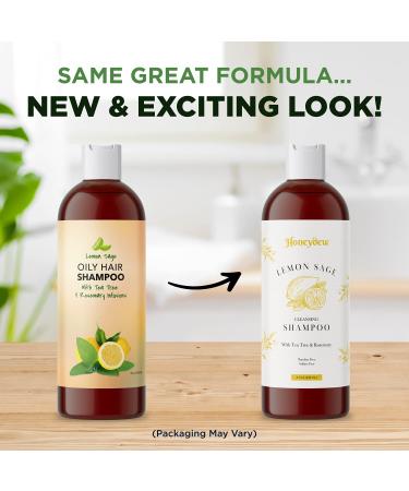 Sulfate Free Lemon Sage Shampoo for Oily Hair - Deep Cleansing Clarifying Shampoo with Keratin and Tea Tree Oil for Men and Women - Buy Online on SooperMarket.com