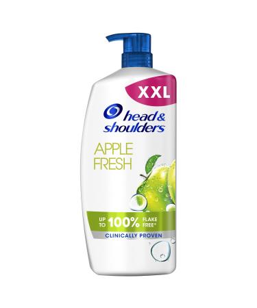 Head & Shoulders Apple Fresh Anti Dandruff Shampoo 1000ml Up to 100% Flake Free Clinically Proven For Any Hair and Scalp Type For Daily use Clean Feeling XXL Apple Shampoo