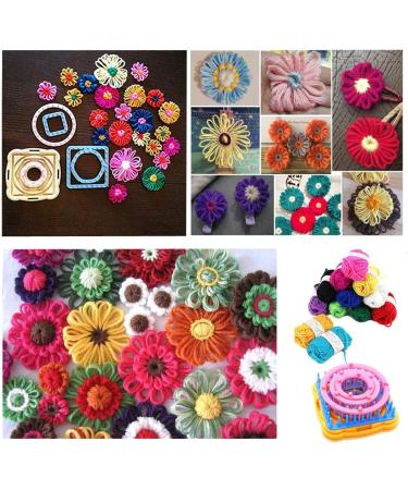 8pcs Frame Loom Kit with 4 Pom Pom Maker & Knitting Wool - Round/Square Looms Craft Kit - Instructions Included - Buy Online on SooperMarket.com